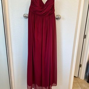 Dessy Collection Strapless Full Length Maternity Bridesmaid dress
